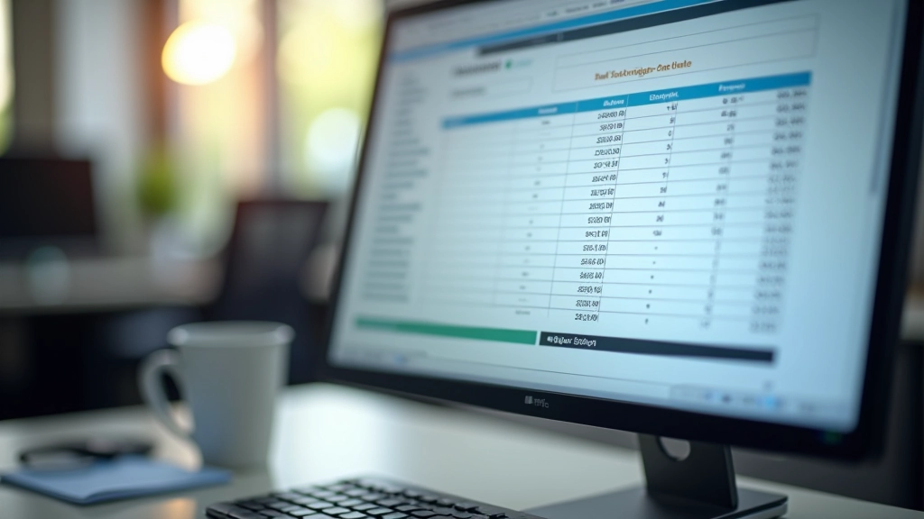 Gehaltsrechner und Beamtenbesoldung Tabellen auf Computerbildschirm